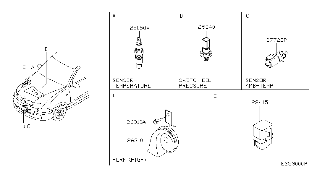 NISSAN 25610 BM400 - Air Horn onlydrive.pro