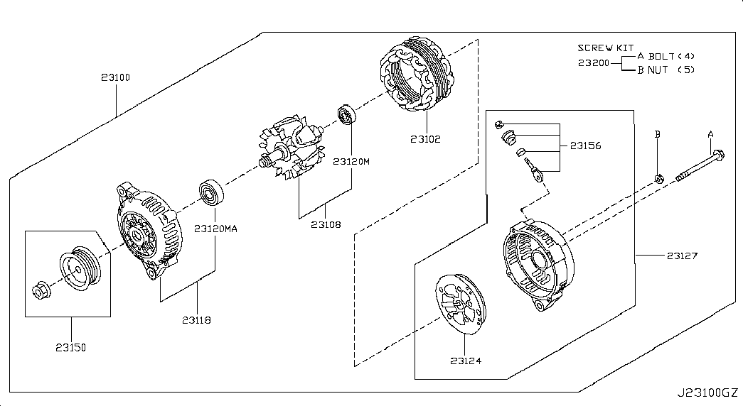 NISSAN 23100-CN100 - Ģenerators onlydrive.pro