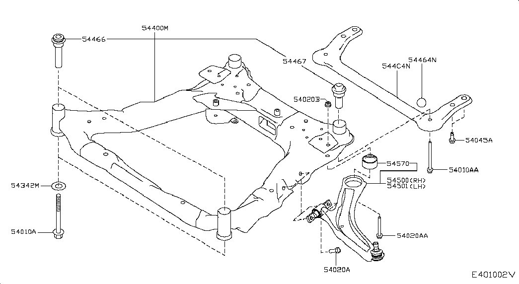 NISSAN 54501-BB00A- - Рычаг подвески колеса onlydrive.pro