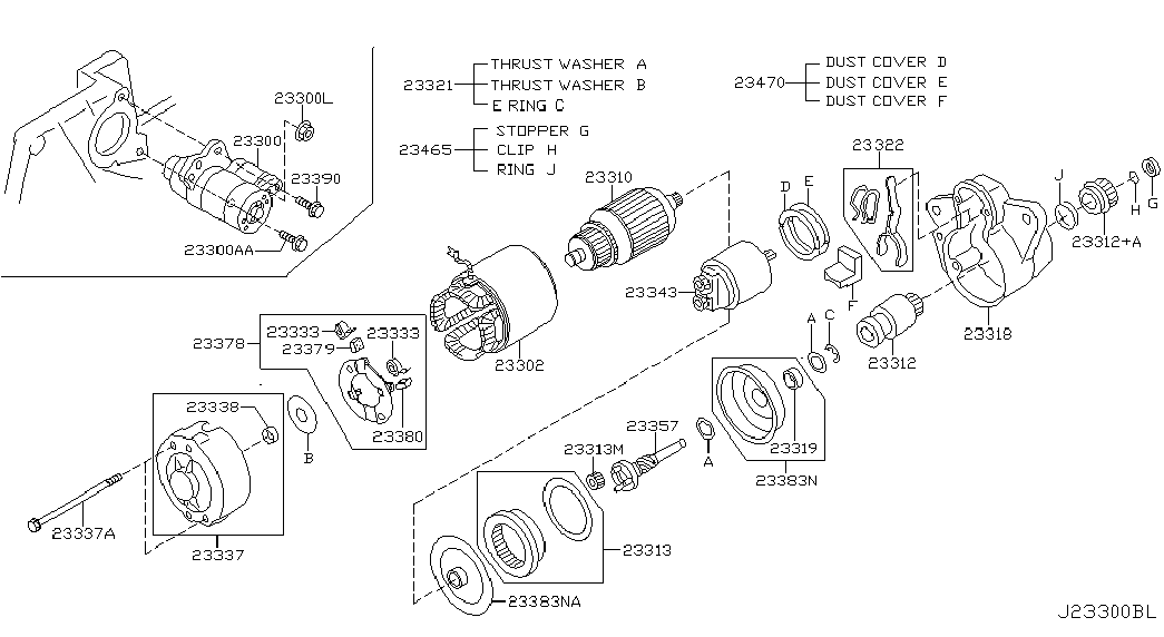 NISSAN 23338-97E00 - Bukse onlydrive.pro