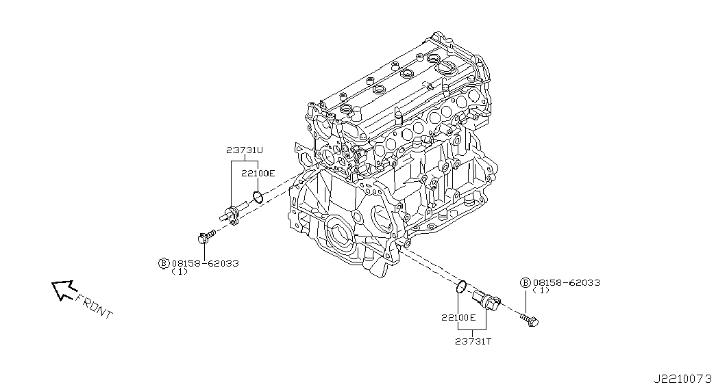 NISSAN 237316N20C - Jutiklis, alkūninio veleno impulsas onlydrive.pro