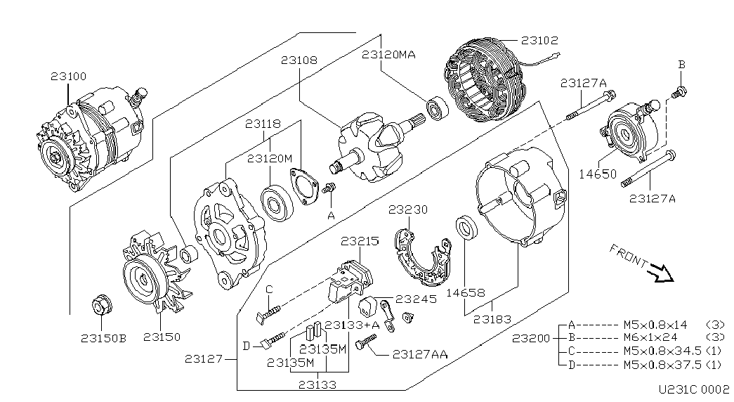 NISSAN 23100-57J01 - Генератор onlydrive.pro