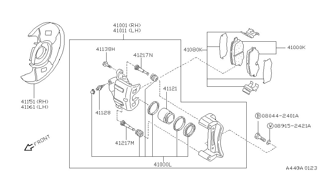 NISSAN 41060-44F92 - Brake Pad Set, disc brake onlydrive.pro