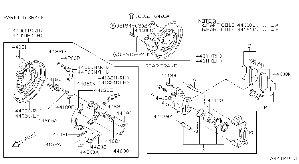 NISSAN 44060-44F85 - Piduriklotsi komplekt,ketaspidur onlydrive.pro