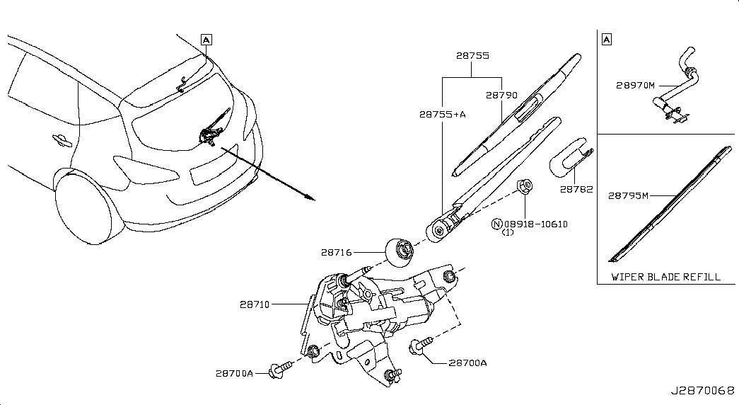 NISSAN 28780-1AN0A - Щетка стеклоочистителя onlydrive.pro