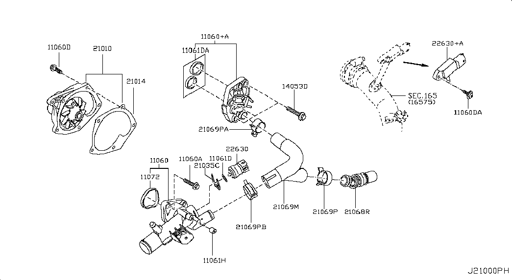 NISSAN 1106000Q0N - Термостат охлаждающей жидкости / корпус onlydrive.pro