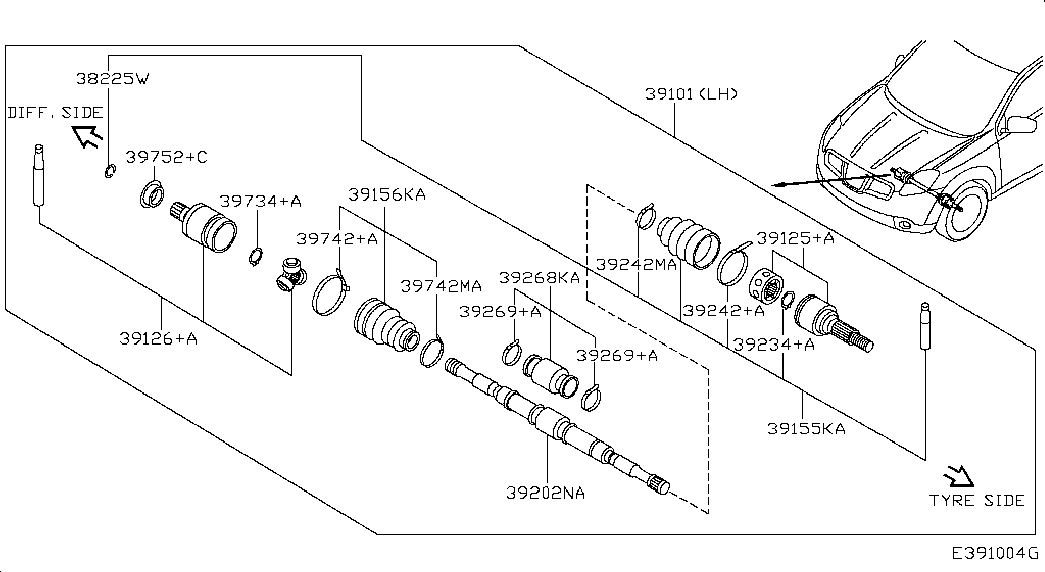 NISSAN C92AA-JD22B - Jungčių komplektas, kardaninis velenas onlydrive.pro