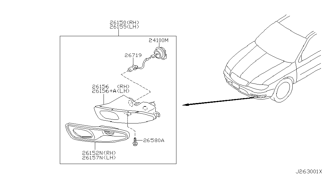 NISSAN 26293-89905 - Polttimo, mutkavalonheitin onlydrive.pro