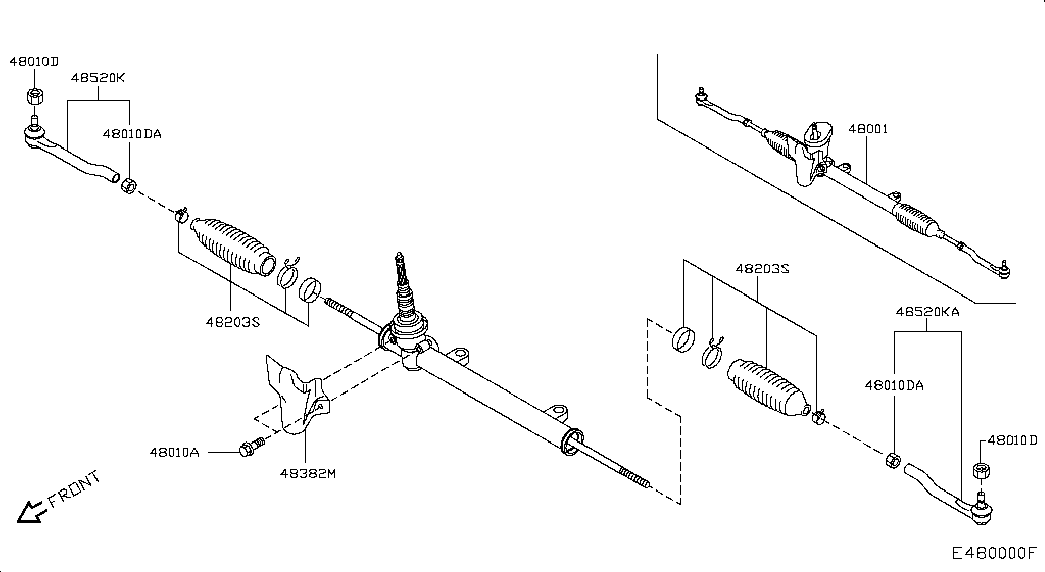 NISSAN D8640-1KA0A - Skersinės vairo trauklės galas onlydrive.pro