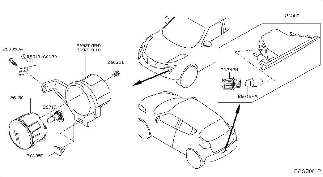 NISSAN 26296-89941 - Fog,daytime running & driving lamp; 5hb: 02 pcs. onlydrive.pro