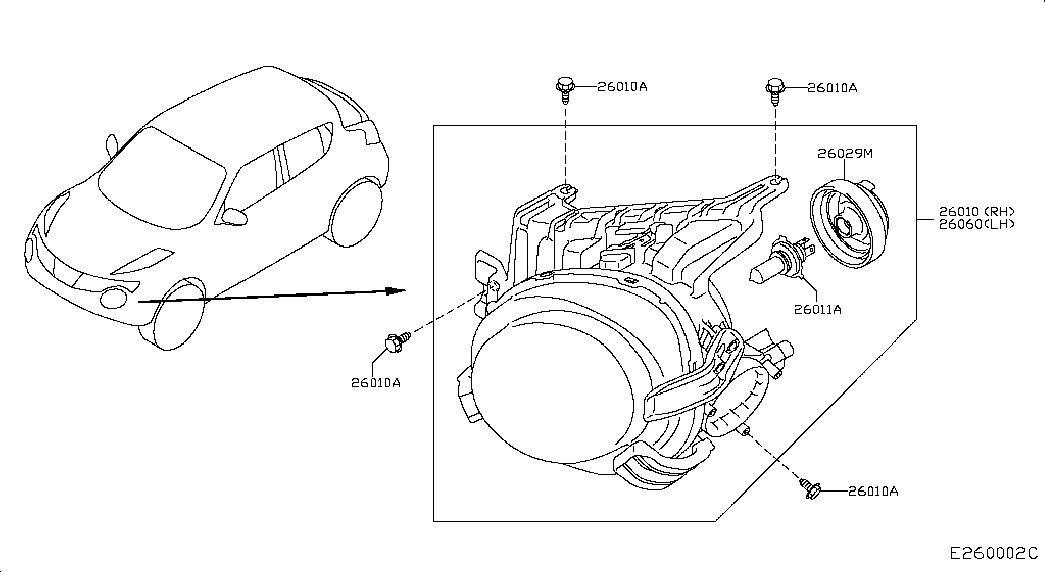 NISSAN 26294-8990D - Bulb, fog light onlydrive.pro