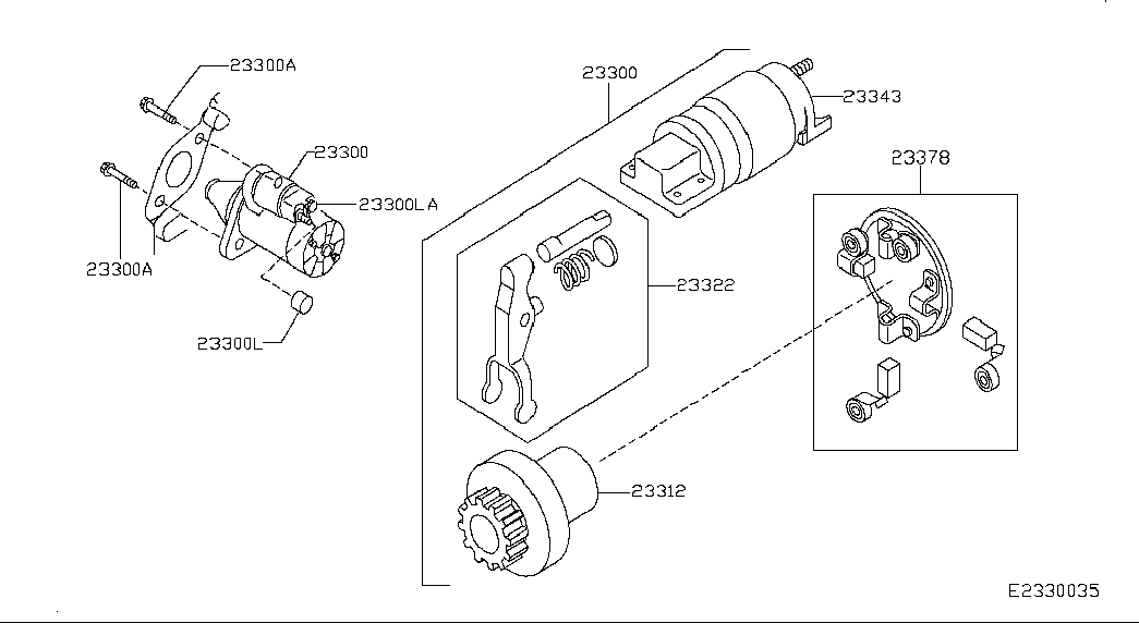 NISSAN 233001KA1B - Starter motor: 01 pcs. onlydrive.pro