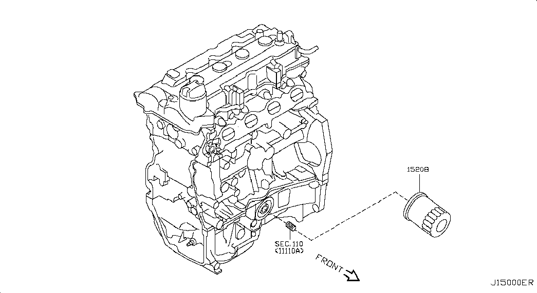 NISSAN 15208-65F01 - Öljynsuodatin onlydrive.pro