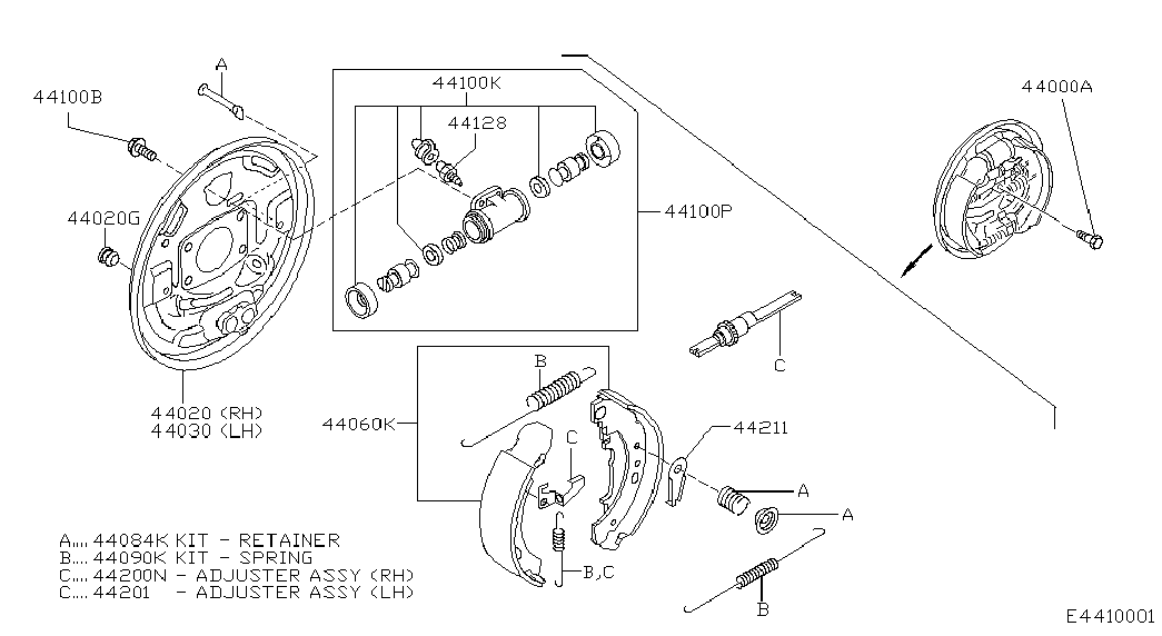 NISSAN 441006F611 - Колесный тормозной цилиндр onlydrive.pro