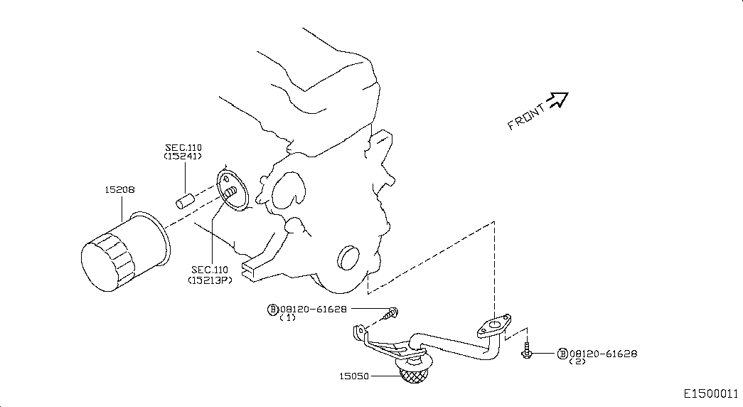 NISSAN 15208-53J00 - Öljynsuodatin onlydrive.pro