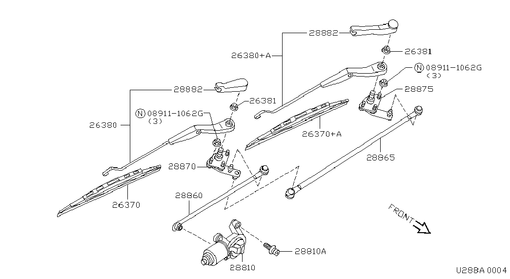 NISSAN 28890-70J05 - Pyyhkijänsulka onlydrive.pro