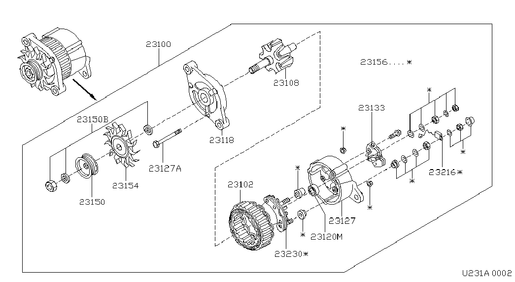 NISSAN 23133-Q9000 - Generaatori pingeregulaator onlydrive.pro