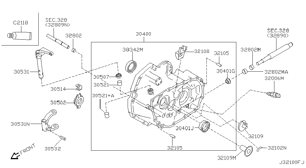 NISSAN 30502-53J05 - Выжимной подшипник сцепления onlydrive.pro