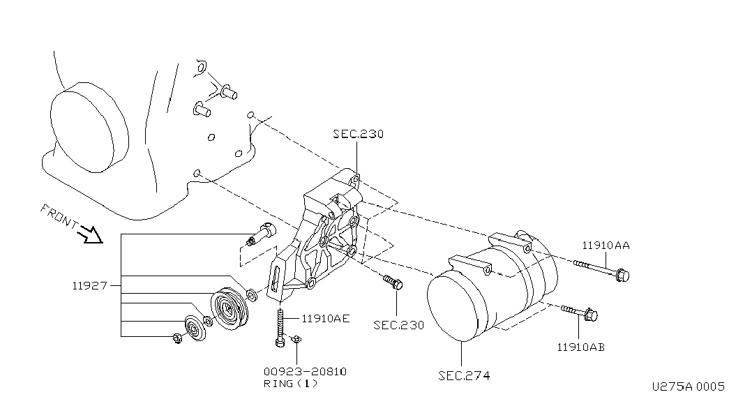 NISSAN 11927-77A11 - Ohjainrulla, moniurahihna onlydrive.pro