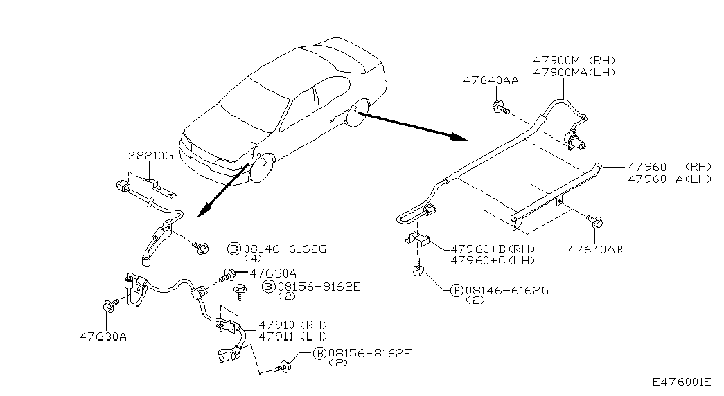 NISSAN 47910 3J301 - Devējs, Riteņu griešanās ātrums onlydrive.pro