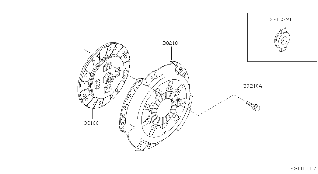 NISSAN 30100-BM400 - Clutch Disc onlydrive.pro