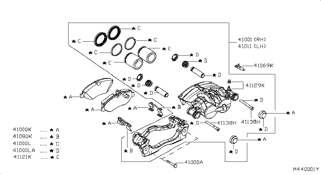 NISSAN 41011-MB60A - Brake Caliper onlydrive.pro