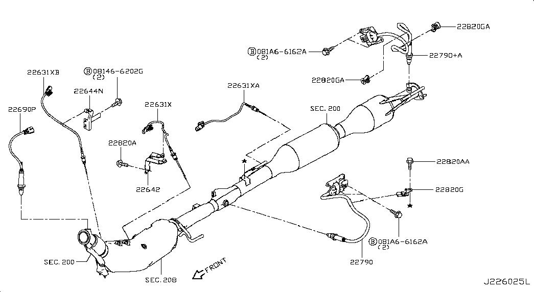 NISSAN 22790-00Q0B - NOx Sensor, NOx Catalyst onlydrive.pro