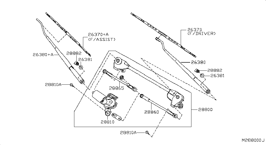 NISSAN 28890EB400 - Pyyhkijänsulka onlydrive.pro