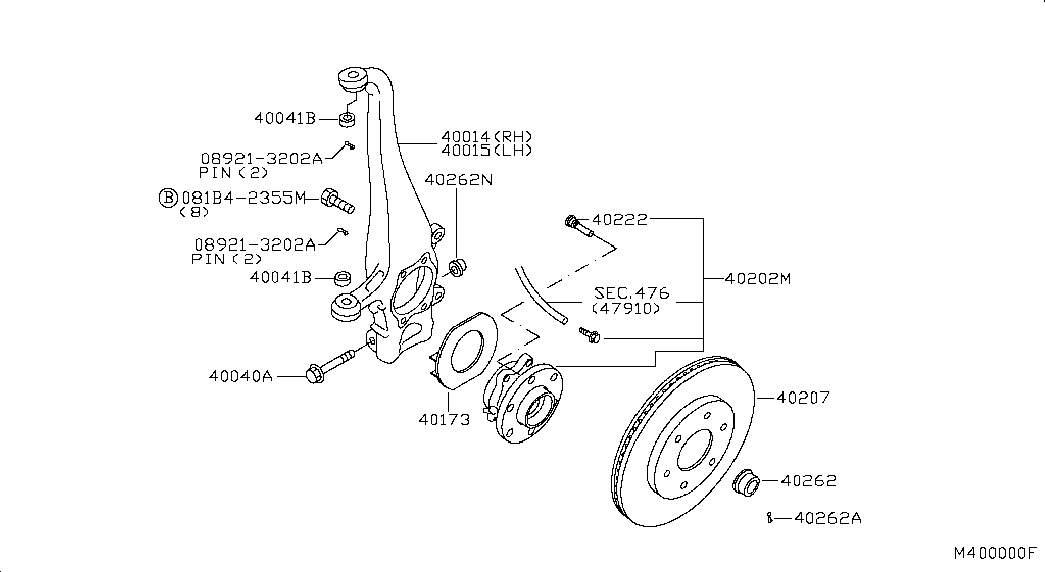 NISSAN 40202EA300 - Комплект подшипника, ступицы колеса onlydrive.pro