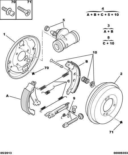 CITROËN 4241 8A - Brake Shoe Set onlydrive.pro