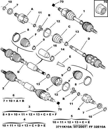 PEUGEOT 3298 14 - Driveshaft: 01 pcs. onlydrive.pro