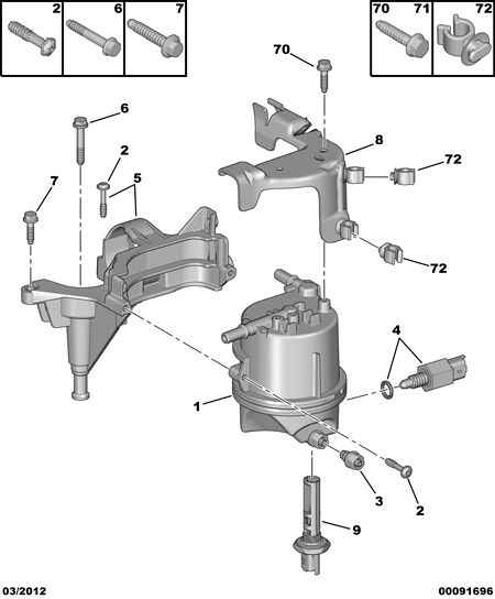 PEUGEOT 1901 99 - Strainer filter priming pump: 01 pcs. onlydrive.pro