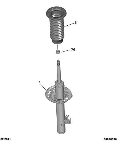 PEUGEOT B0 006 744 80 - Shock Absorber onlydrive.pro