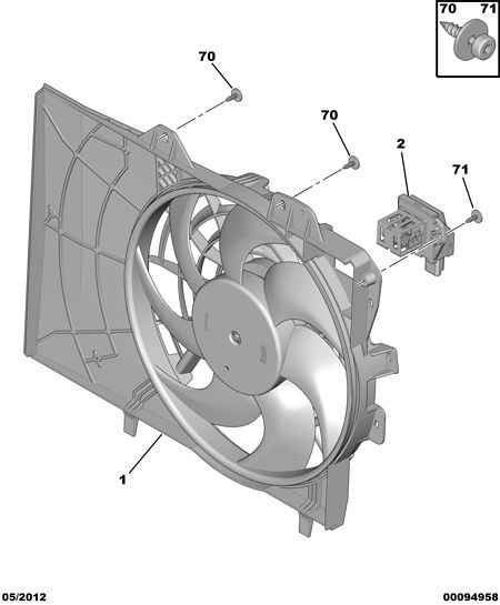 CITROËN 1253.P9 - Engine motor driven fan tube: 01 pcs. onlydrive.pro