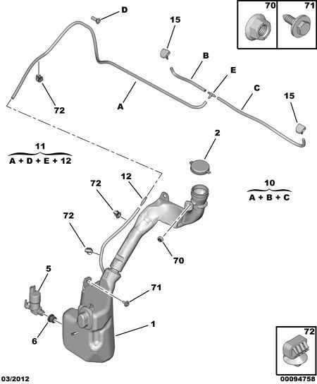 PEUGEOT (DF-PSA) 98 012 421 80 - Water Pump, window cleaning onlydrive.pro