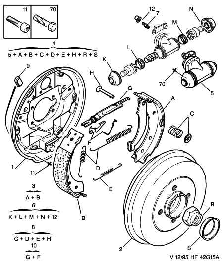 CITROËN 4241 J1 - Rear brake drum caliper cyl shoe: 01 pcs. onlydrive.pro