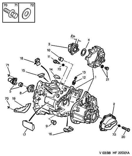 PEUGEOT 2109.40 - Engine clutch housing manual gearbox: 01 pcs. onlydrive.pro