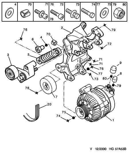 PEUGEOT (DF-PSA) 5750 XS - Alternator and fixings: 01 pcs. onlydrive.pro