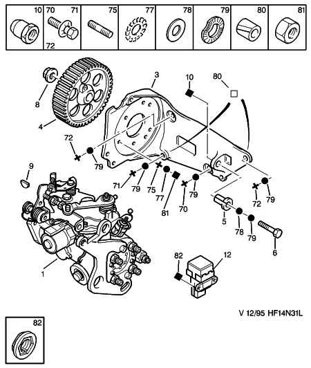 Opel 6 36 654 - Injection pump bracket: 01 pcs. onlydrive.pro