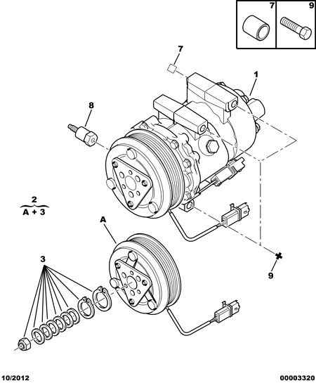 PEUGEOT 6453.PE - Air conditioned compressor detail: 01 pcs. onlydrive.pro