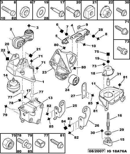 CITROËN 1844 82 - Holder, engine mounting onlydrive.pro