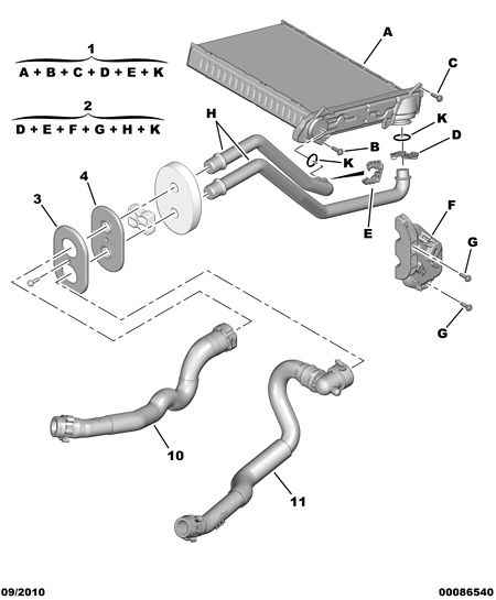 PEUGEOT 6466 PX - Heater and water hoses: 01 pcs. onlydrive.pro