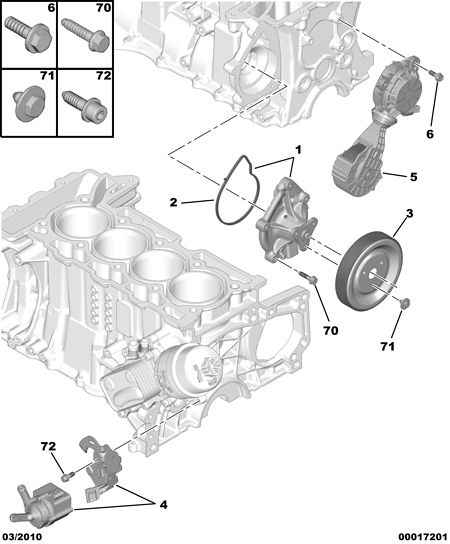 PEUGEOT 1201 N0 - Additional Water Pump onlydrive.pro