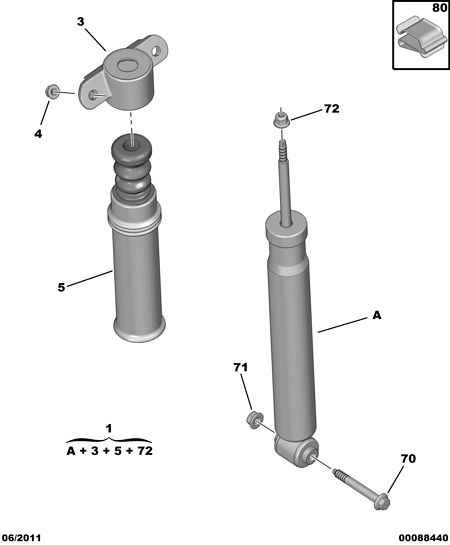 PEUGEOT 5254.42 - Dust Cover Kit, shock absorber onlydrive.pro