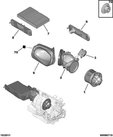 CITROËN 6479 32 - Air puller-air entry-module-reducer: 01 pcs. onlydrive.pro