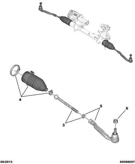 CITROËN 16 112 423 80 - Steering rack components: 02 pcs. onlydrive.pro