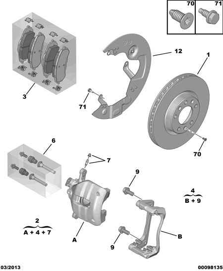 PEUGEOT 16 104 281 80 - Front brakes disc caliper friction pad: 01 pcs. onlydrive.pro