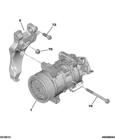 CITROËN 96 756 598 80 - Air conditioned compressor detail: 01 pcs. onlydrive.pro