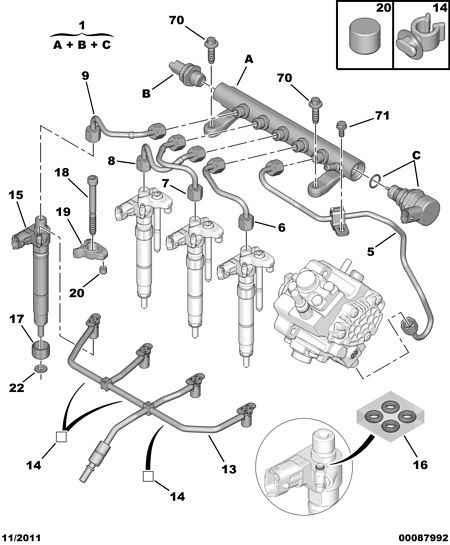 CITROËN 1982 E0 - Seal Kit, injector nozzle onlydrive.pro