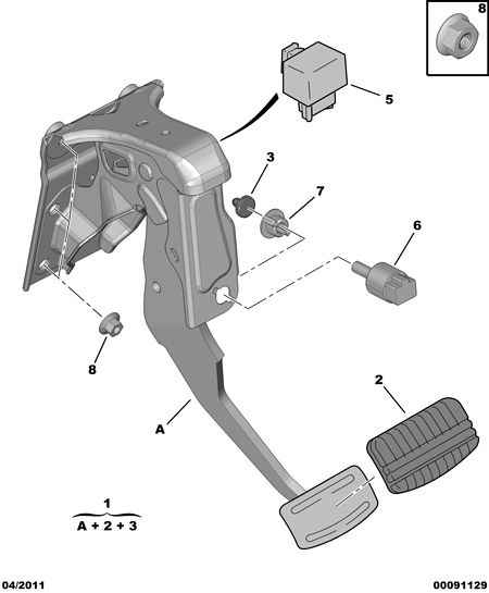 PEUGEOT 4534.68 - Brake Light Switch / Clutch onlydrive.pro